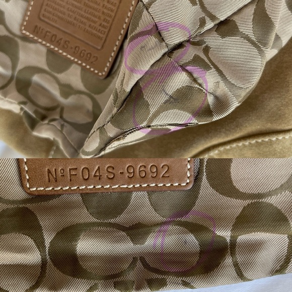 SOLD 🔴 Coach Soho Shoulder bag buckle bag 9692 suede leather tan brown vintage - Picture 16 of 17